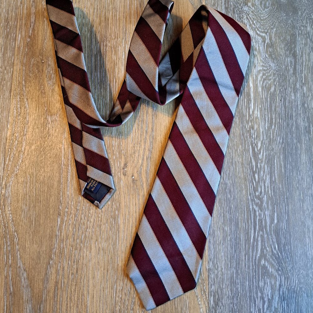 Vintage Cable Car Clothiers Striped Fine Silk Neck Tie